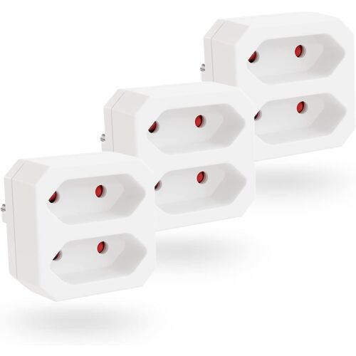 KALANKA-3X multiprise Electrique avec Max 1100W - Double Prise Electrique - Multi Prises électriques - multiprise Double