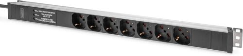 Multiprise - 7 Prises - Montage Vertical En Armoire Réseau Ou Serveur - Version Italienne - 250Vac - 50/60Hz - 16A - 4000W - Avec Protection Contre Les Surtensions