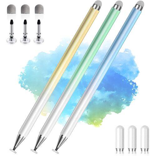 Stylet Pour Tablettes Tactiles Et Smartphones, Stylo Pour Samsung/Xiaomi/Lenovo/Iphone/Tablette Tactile, Compatible Avec Ipad Pro/Mini/Air - 3 Pack, Haute Précision Et Sensibilité
