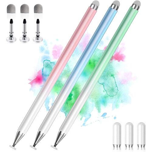 Stylet Pour Tablettes Tactiles Et Smartphones, Stylo Pour Samsung/Xiaomi/Lenovo/Iphone/Tablette Tactile, Compatible Avec Ipad Pro/Mini/Air - 3 Pack, Haute Précision Et Sensibilité