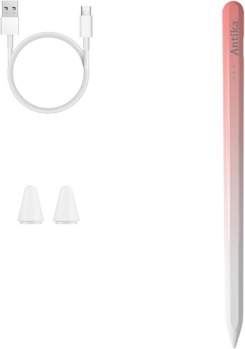 R3 Stylet Capacitif Universel Compatible avec Tablette Android iOS Apple iPad/Pro/Air/Mini/Huawei/Samsung/Lenovo/Xiaomi Tous Les Smartphones et tablettes (Pinkwhite)