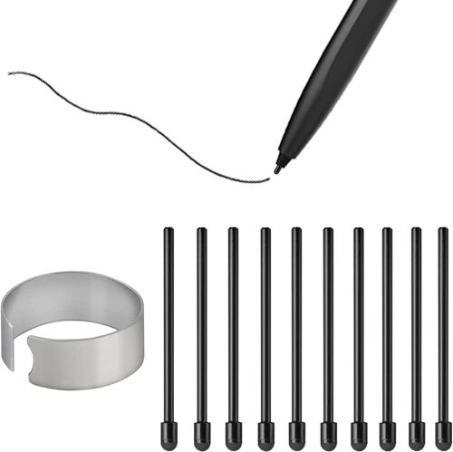 10X Souple Pointes de Remplacement pour Remarkable 1/2/Marker/Marker Plus & Boox Pen2 Pro/Boox Pen Plus/Boox Triangle Pen/BOOX Wacom Stylo Stylet, Boox Max/Note/Nova/Go/Tab Ultra&Mini Série, Noir