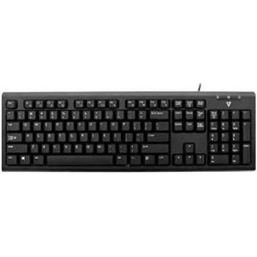 Clavier Filaire Usb Avec Adaptateur Ps2 - Claviers (Standard, Avec Fil, Usb, Clavier Mécanique, Qwerty, Noir)