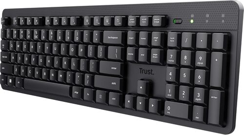 KAL-Ody Ii Clavier Sans Fil Silencieux Qwerty Us Disposition, Touches Flottantes À Profil Bas, Anti-Déversement, Micro Récepteur Usb 2,4 Ghz, Clavier Sans Fil Plein Taille Pour Pc, Ordinateur