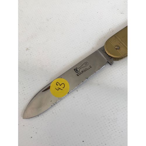 Couteau « Coursolle » Lame En Acier Carbone 