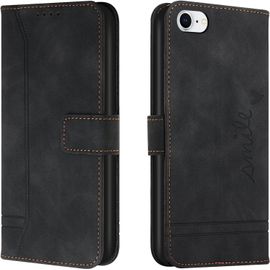 Kal-Etui Coque Pour Iphone Se 2020, Iphone 8, Coque Iphone 7,Protection Housse En Cuir Pu Portefeuille,[Ranges Cartes],[Fermeture Magnétique] Pour (Iphone 7/8/Se 2020 (4,7 Pouces) (Noir)