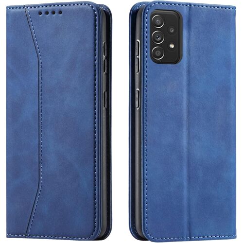 SJZG-Coque Pour Samsung Galaxy A52 / A52S 4G 5G, Pu Cuir Portefeuille Housse Magnétique Flip Pochette Étui À Rabat Case Avec Antichoc Tpu Housse [Emplacements Cartes] [Fonction Support] (Bleu)