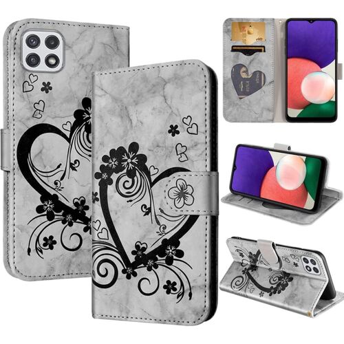 SJZG-Coque Pour Samsung Galaxy A22 5G, Coque Samsung A22 5G, Housse Etui Portefeuille Protection Housse Avec Porte Cartes Fermeture Magnétique Etui À Rabat Pour Samsung Galaxy A22 5G, Le Noir