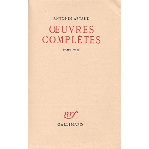 Oeuvres Complètes. Viii