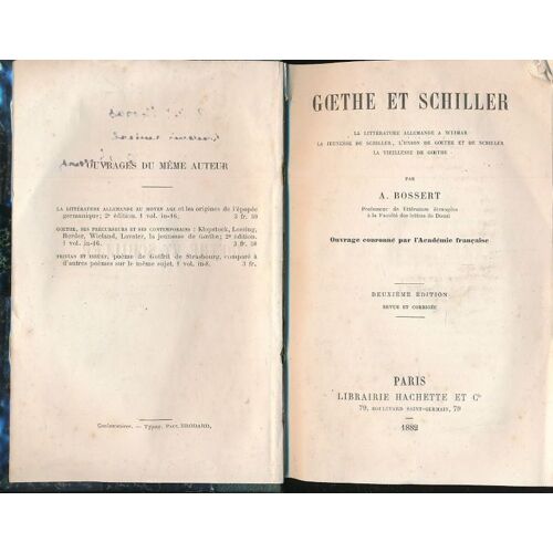 Goethe Et Schiller