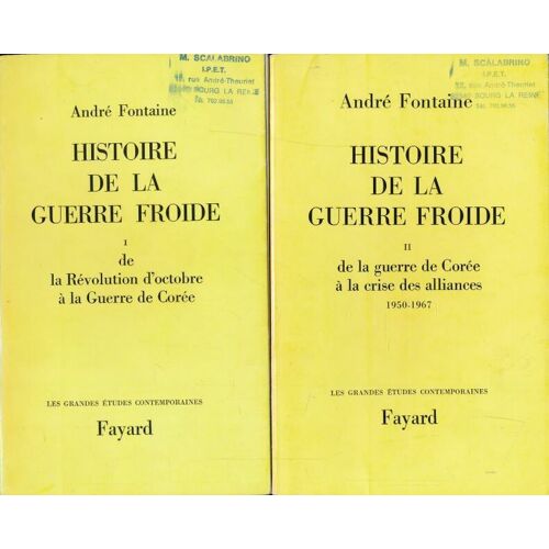 Histoire De La Guerre Froide. 2 Volumes