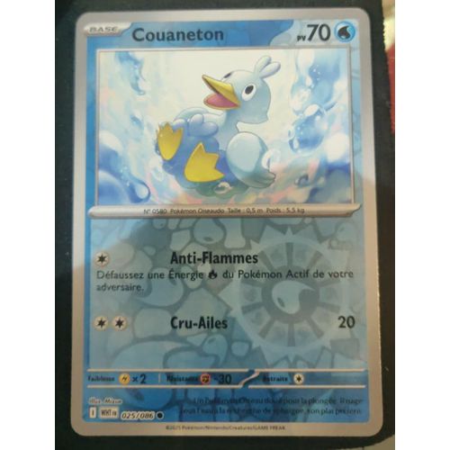 Pokemon Couaneton 025 / 086 Reverse N&B 10.5