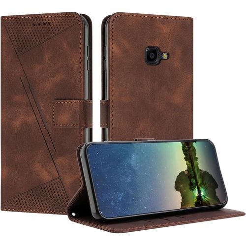 Kal-Etui Coque Pour Samsung Galaxy Xcover 4 / 4s, Coque De Telephone En Cuir De Première Qualité [Pochette De Portefeuille] Porte Carte Compatible Avec Coque Samsung Xcover 4/4s - Marron