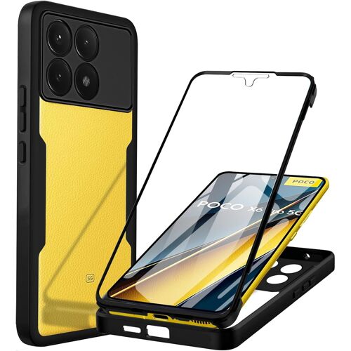 Senior-Coque Pour Xiaomi Poco X6 Pro Antichoc Housse Pour Poco X6 Pro 5G Coque Avec Protège-Écran 360 Full Body Protection Etui Robuste Double Face Transparent Tpu Case Coque Pour Xiaomi Poc[L1387]
