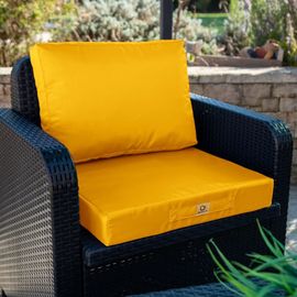 Coussins Pour Salon De Jardin Déhoussable 60x70cm Jaune