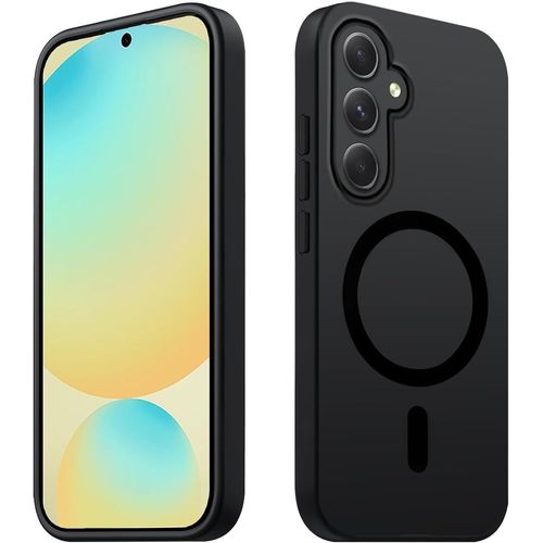 Coque Magnétique Pour Samsung Galaxy S24 Fe, Compatible Avec Magsafe, Translucide Mat Étui Pour Samsung S24 Fe Housse Arrière Rigide Pc Anti Rayures Tpu Antichoc Protection Case, Noir