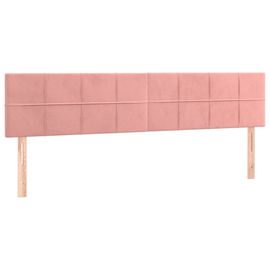 Vidaxl Têtes De Lit 2 Pcs Rose 90x5x78/88 Cm Velours
