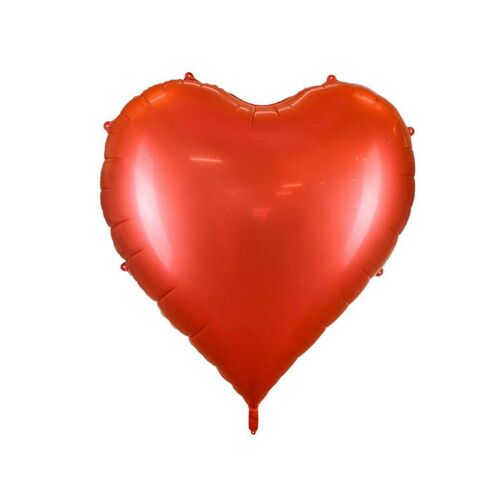 BALLON ALUMINIUM CUR 136X129CM ROUGE