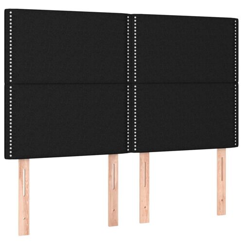 vidaXL Têtes de lit 4 pcs Noir 72x5x78/88 cm Tissu