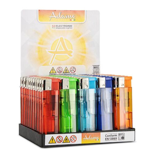 Briquets Electroniques Multicolores Par 50