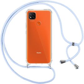 Kal-Coque Pour Xiaomi Redmi 9c /Redmi 9c Nfc Avec Cordon, Transparente Silicone Housse Avec Réglable De Collier Anti-Chute Etui Pour Redmi 9c, Ètuis À Bandoulière 6.53"", Violet