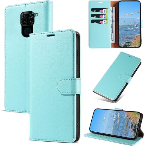 Trahoo-Coque Pour Xiaomi Redmi Note 9 / Redmi 10x 4g, Antichoc Magnetique Étui À Rabat Avec Porte Cartes, Portefeuille Housse En Cuir Pu Pour Xiaomi Redmi Note 9 / Redmi 10x 4g, Vert