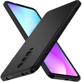 Tianyi-Noir Mat Coque Pour Xiaomi Mi 9t / Xiaomi Mi 9t Pro Avec Protection Caméra, Ultra Mince Étui De Protection En Silicone Antichoc, Souple Tpu Anti-Rayures Bumper Housse