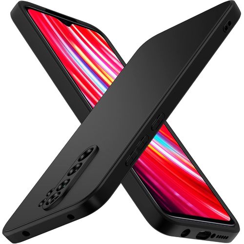 Sskal-Noir Mat Coque Pour Xiaomi Redmi Note 8 Pro Avec Protection Caméra,Ultra Mince Étui De Protection En Silicone Antichoc,Souple Tpu Anti-Rayures Bumper Housse