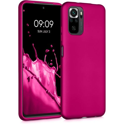 KAL-Housse Compatible Avec Xiaomi Redmi Note 10 / Note 10S Coque - Housse De Téléphone Protection Souple En Tpu - Rose Métallique