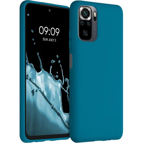 KAL-Housse Compatible Avec Xiaomi Redmi Note 10 / Note 10S Coque - Housse De Téléphone Protection Souple En Silicone - Bleu Vif