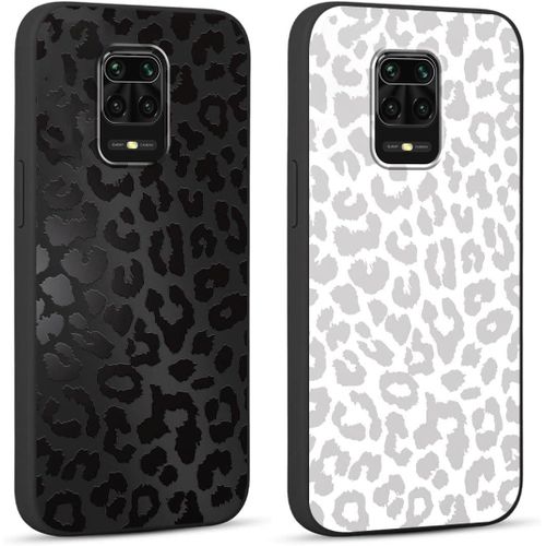 2 Pièces Coque Pour Xiaomi Redmi Note 9 Pro/9 Pro Max/9s 4g 6,67"" Motif De Lmprimé Léopard Étui, Noir Aesthetic Design Housse De Téléphone Tpu Silicone Souple Antichoc Bumper Protection Case