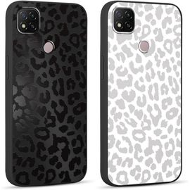 Kal-2 Pièces Coque Pour Xiaomi Redmi 9c / 9c Nfc 4g 6,53"" Motif De Lmprimé Léopard Étui, Noir Aesthetic Design Housse De Téléphone Tpu Silicone Souple Antichoc Bumper Protection Case Cover