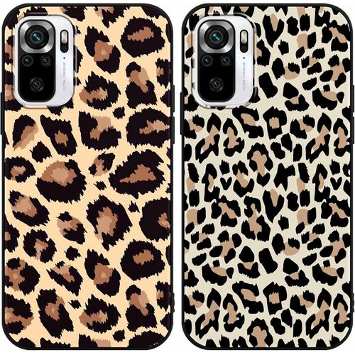 TIANYI-2 pièces Coque pour Xiaomi Redmi Note 10 / Note 10S 4G 6,43"" Motif de Lmprimé Léopard Étui, Aesthetic Design Housse de Téléphone Silicone Antichoc Protection Cover pour Xiaomi Redmi Note 10