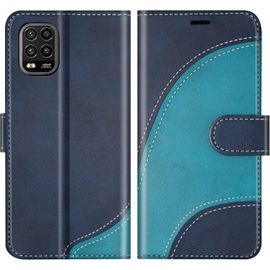 Kal-Coque Pour Xiaomi Mi 10 Lite 5g, Portefeuille Etui En Cuir Pu, Magnétique Protection Housse Coque Pour Xiaomi Mi 10 Lite 5g, Bleu