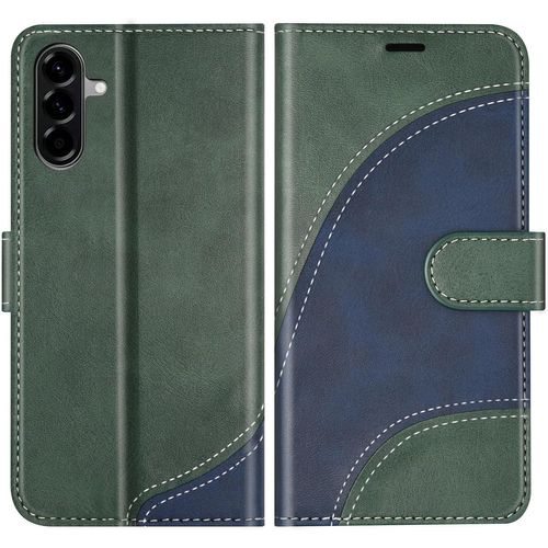Kal-Coque Pour Samsung Galaxy A56 5g, Housse En Cuir Pu Pochette De Portefeuille, Magnétique Étui De Protection Housse Coque Pour Galaxy A56 5g, Vert