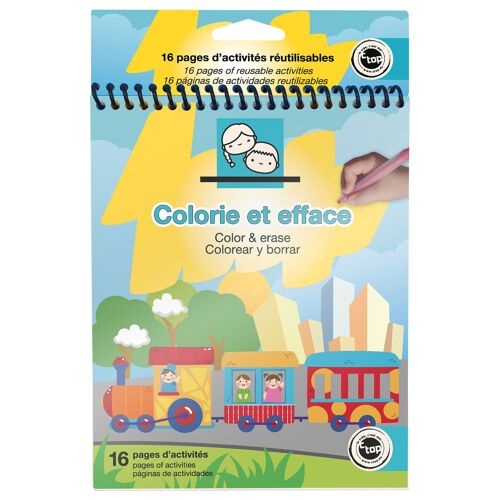 Carnet D'activités Réutilisable Transports 14,3 X 17,8 Cm 16 Pages