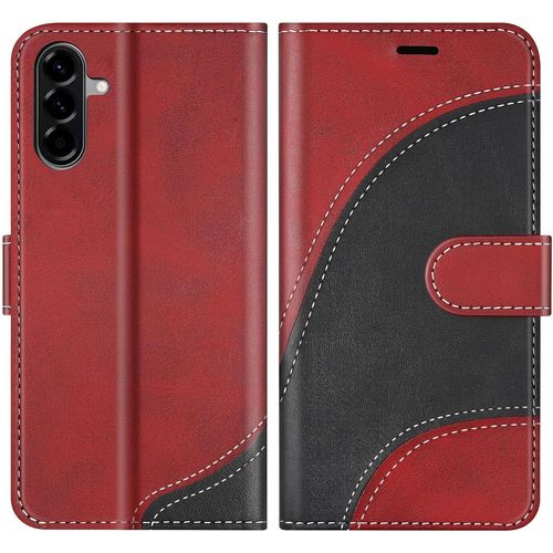 Kal-Coque Pour Samsung Galaxy A56 5g, Housse En Cuir Pu Pochette De Portefeuille, Magnétique Étui De Protection Housse Coque Pour Galaxy A56 5g, Rouge