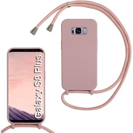 Kal-Coque Pour Samsung Galaxy S8 Plus Avec Cordon De Collier, Coque Avec Cordon Étui Silicone Tpu Housse, Collier Réglabletéléphone Portable Lanyard Case Samsung Galaxy S8 Plus, Or Rose