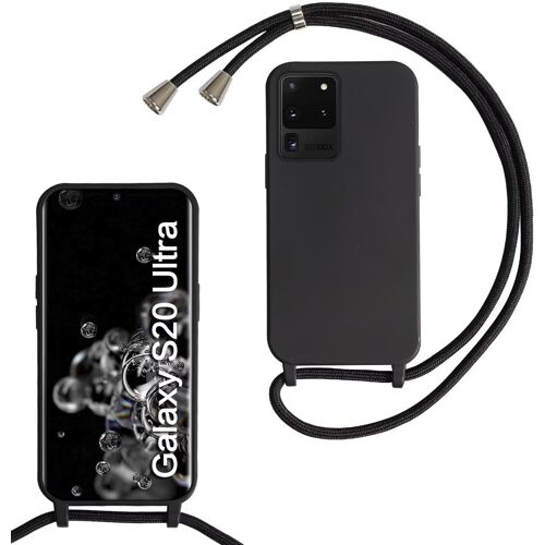KAL-Coque Pour Samsung Galaxy S20 Ultr/S11 Plus Avec Cordon De Collier,Coque Avec Cordon Étui Silicone Tpu Housse,Collier Réglabletéléphone Portable Lanyard Case Samsung S20 Ultr/S11 Plus,Noir