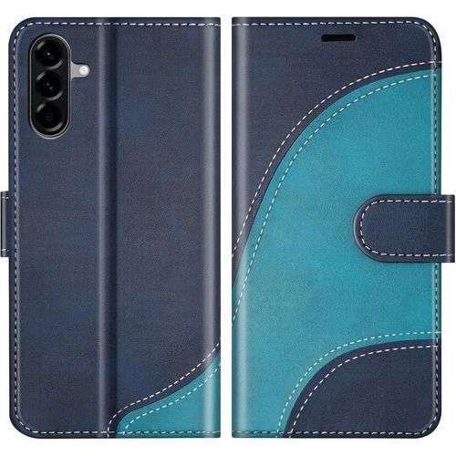 Kal-Coque Pour Samsung Galaxy A56 5g, Housse En Cuir Pu Pochette De Portefeuille, Magnétique Étui De Protection Housse Coque Pour Galaxy A56 5g, Bleu