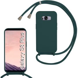 Kal-Coque Pour Samsung Galaxy S8 Plus Avec Cordon De Collier, Coque Avec Cordon Étui Silicone Tpu Housse, Collier Réglabletéléphone Portable Lanyard Case Samsung Galaxy S8 Plus, Verde