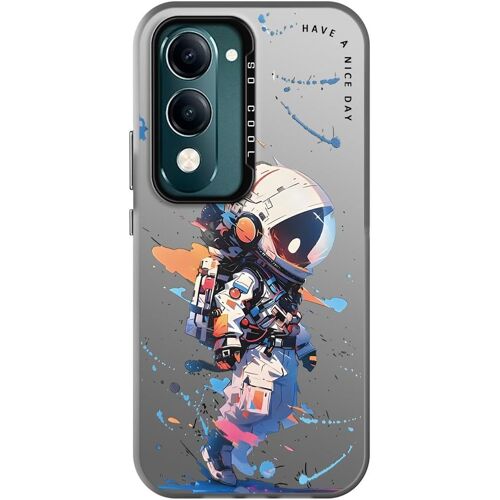 KAL-Coque Pour Vivo Y29S 5G / Vivo Y04 4G, Étui Téléphone Ultra Fine Antichoc Fleurs Animal Motif Design Housse Protection Slim Bumper Case Cover, Astronaut