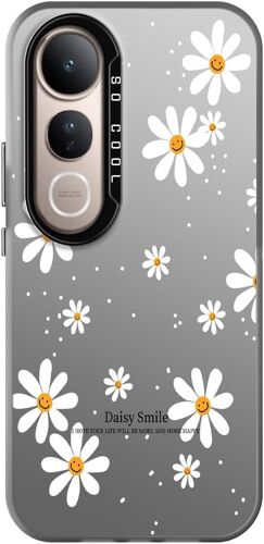KAL-Coque Pour Vivo V50 Lite 5G/4G, Étui Téléphone Ultra Fine Antichoc Fleurs Animal Motif Design Housse Protection Slim Bumper Case Cover, Daisy