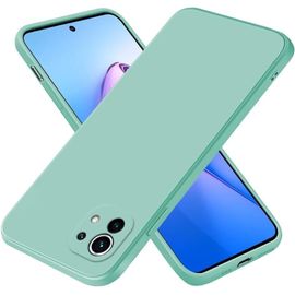 KAL-Coque Pour Xiaomi Mi 11 (6.81"" Inches), Étui En Silicone Tpu Souple - Cyan Clair