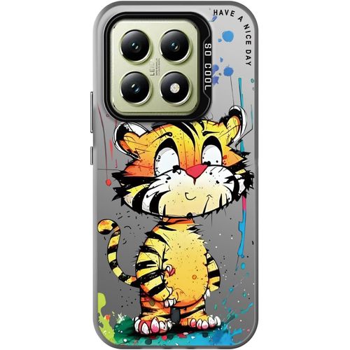 Kal-Coque Pour Xiaomi 14t 5g, Étui Téléphone Ultra Fine Antichoc Fleurs Animal Motif Design Housse Protection Slim Bumper Case Cover, Tiger