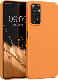 Housse Compatible avec Xiaomi Redmi Note 11 Pro/Note 11 Pro (5G) / Note 12 Pro (4G) Coque - Housse de téléphone Protection Souple en TPU Silicone - Orange fruitée