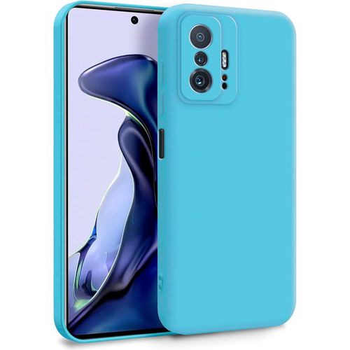 KAL-Coque Pour Xiaomi 11T Pro | Xiaomi 11T - Case Protection Rigide Anti Choc Avec Doublure Microfibre - Turquoise
