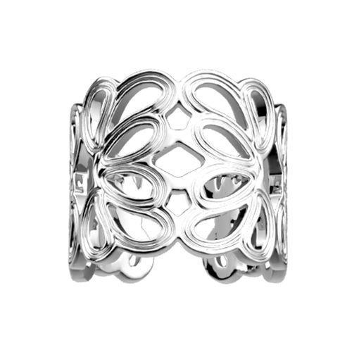 Bague Les Georgettes Flora Argentée T54