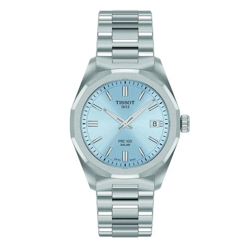 Montre Femme Tissot Prc100 Solar Acier Cadran Bleu