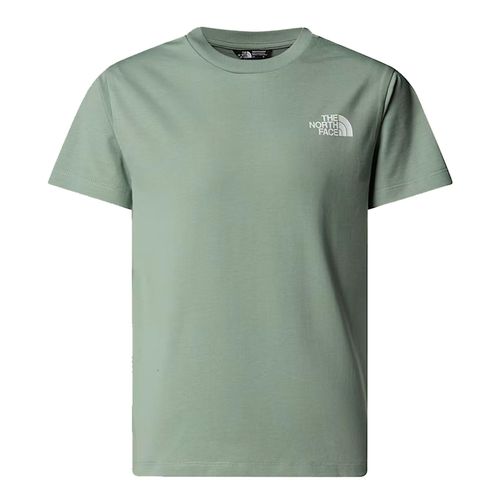 Tee Shirt Manches Courtes The North Face Teen Simple Dome Ss Tee Vert D'eau 8-10 Ans